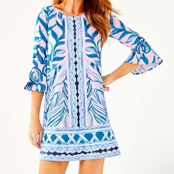 Lilly Pulitzer Dresses & Skirts - Lilly Pulitzer Ophelia Pink Tropics Heat Wave Engineered Swing Dress